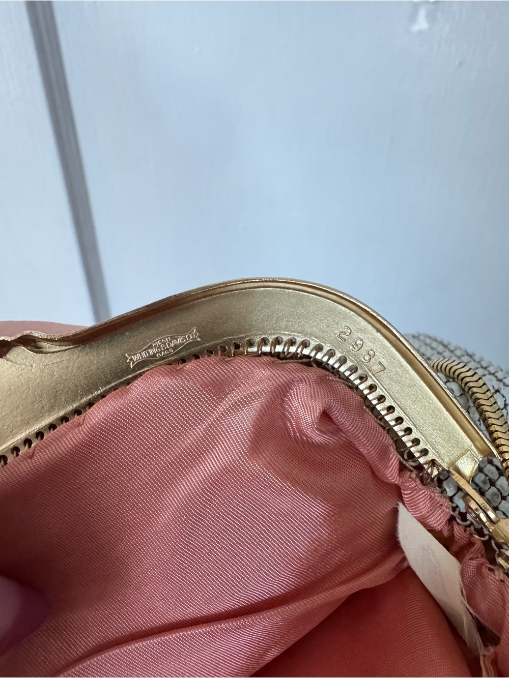 Whiting And Davis Rare Vintage 1940s/1950s Mesh Metal Cocktail Purse - In OG Box - Picture 4 of 9